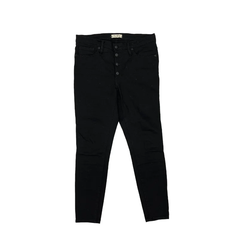 Jeans Skinny By Madewell In Black Denim, Size:12