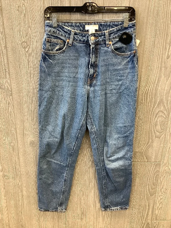 Jeans Straight By H&m In Blue Denim, Size: 4