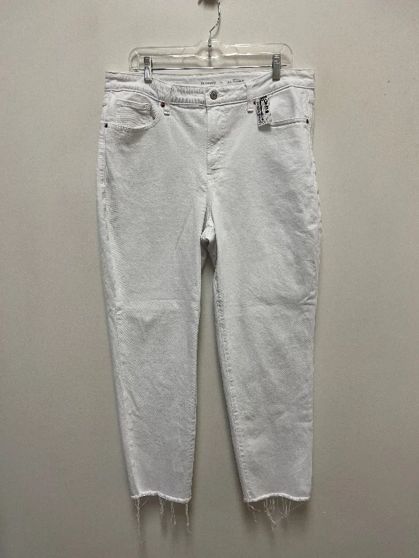 Jeans Straight By Old Navy In White, Size: 14