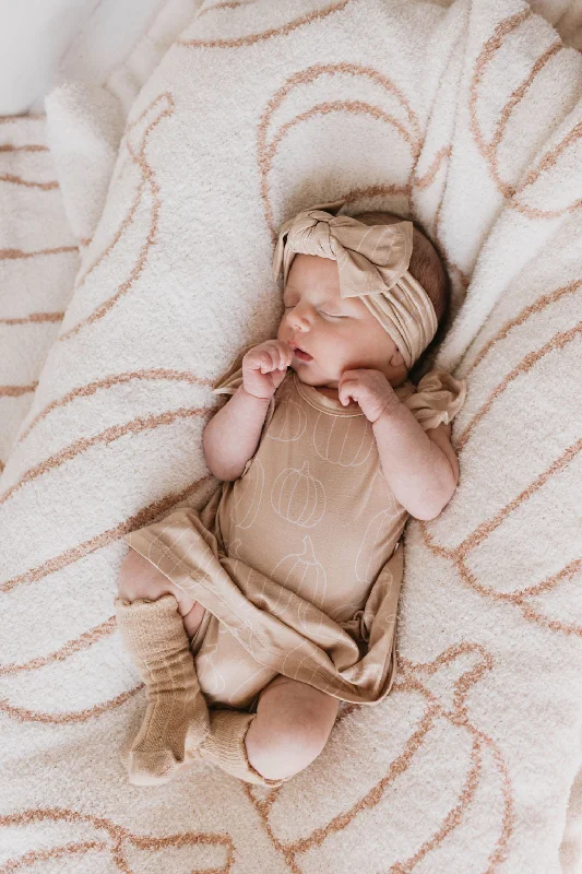 Bamboo Ruffle Romper | Pumpkin Pie