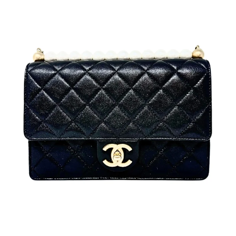 Chanel Quilted Small Chic Pearl Flap Bag