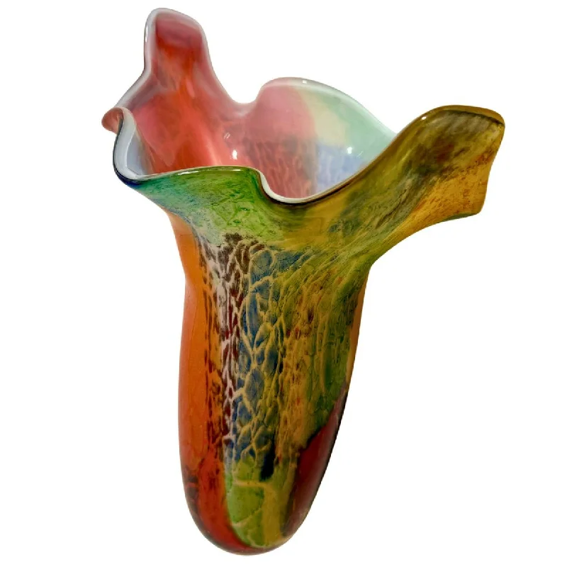 Light Lucero Hand Blown Art Glass Vase