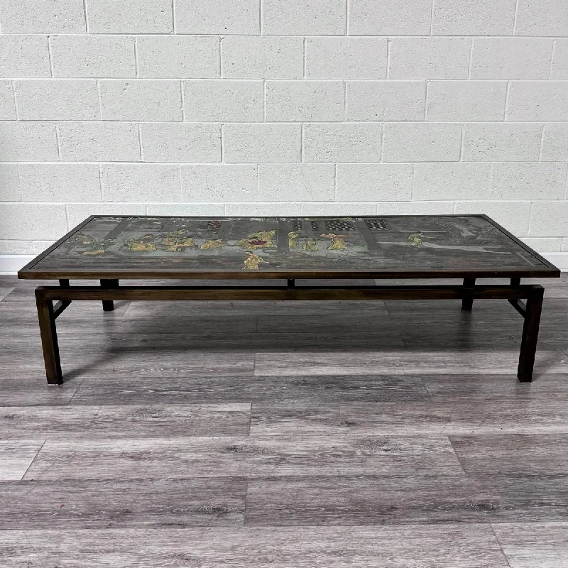 Philip & Kelvin La Verne Green & Enamel Coffee Table