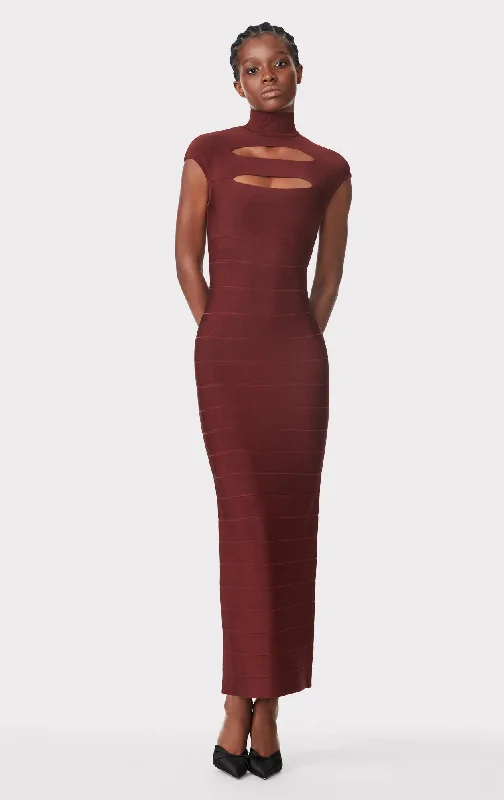 ICON CAP SLEEVE CUT-OUT GOWN