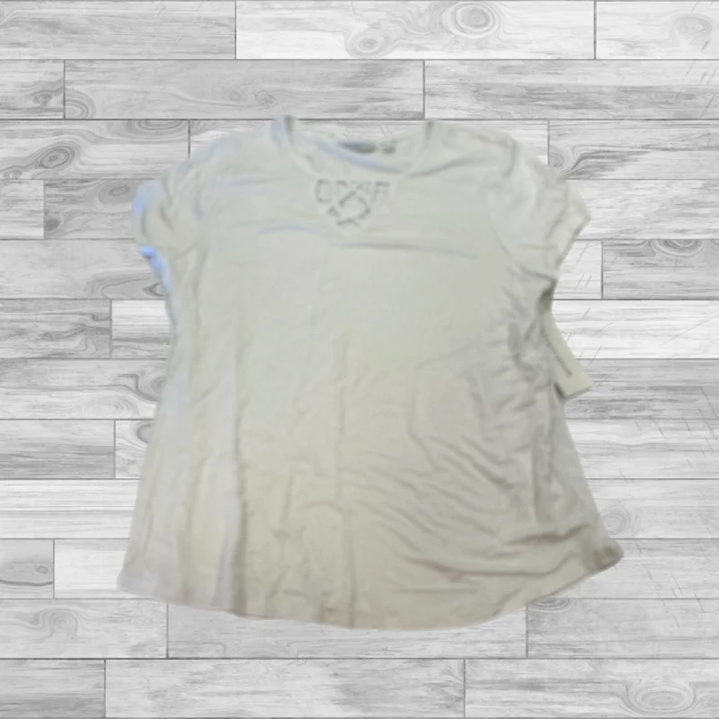 Top Short Sleeve By Notations In White, Size: L