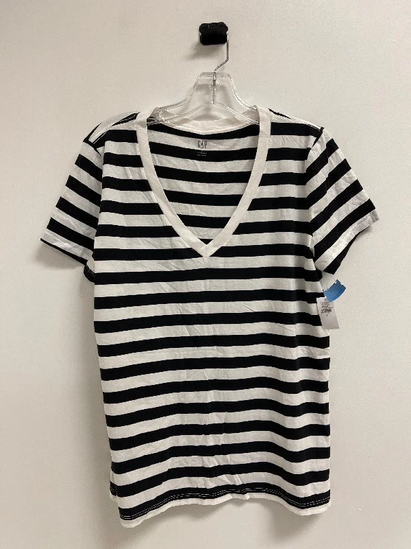 Top Short Sleeve By Old Navy In Striped Pattern, Size: L