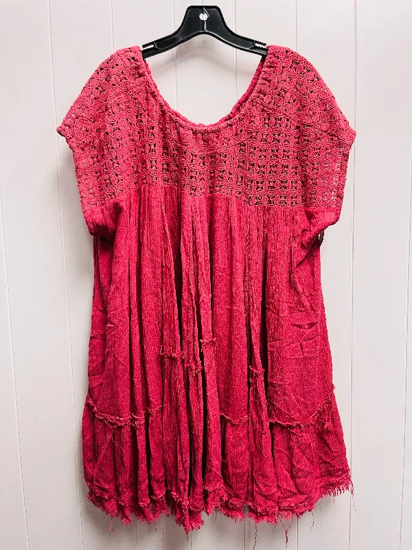 Tunic Short Sleeve By Free People In Pink, Size: S