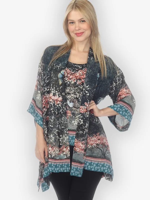 Sakura Night Silk Kimono