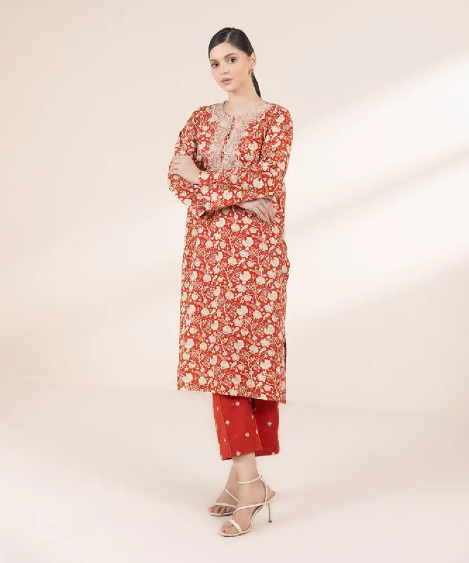 Embroidered Light Khaddar Shirt