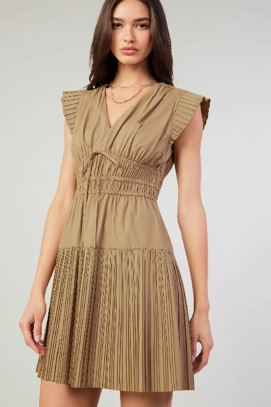 Briene Pleated Mini Dress