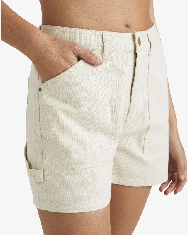 Billabong Women's Shorts High Rise Front Pockets