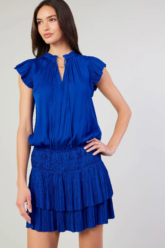 Zoey Pleated Mini Dress