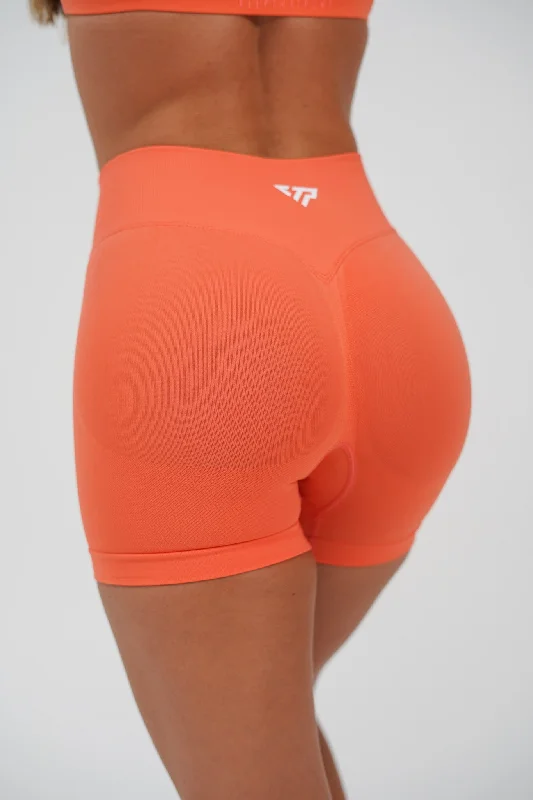 RECOIL SCRUNCH SHORTS - TAHITI ORANGE