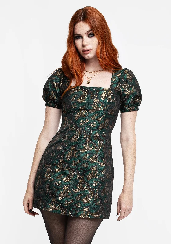 Rena Snake Jacquard Mini Dress