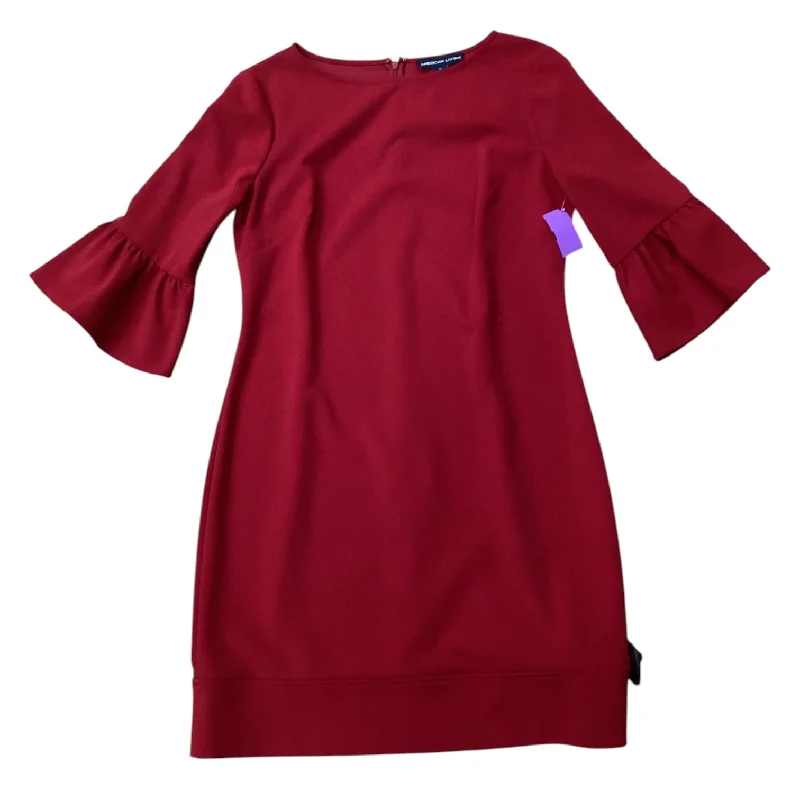 Dress Casual Midi By American Living In Red, Size: L