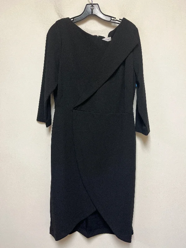 Dress Casual Midi By Calvin Klein In Black, Size: L