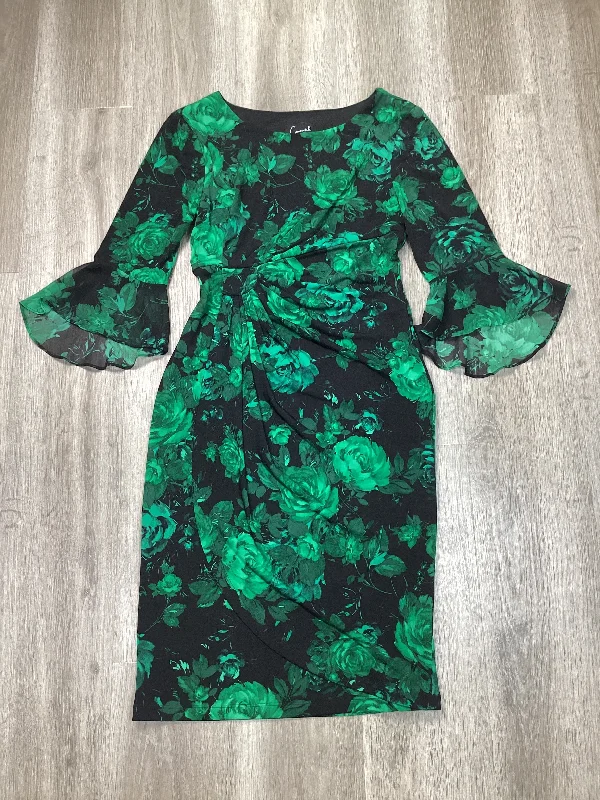 Dress Casual Midi By Connected Apparel In Floral Print, Size: S