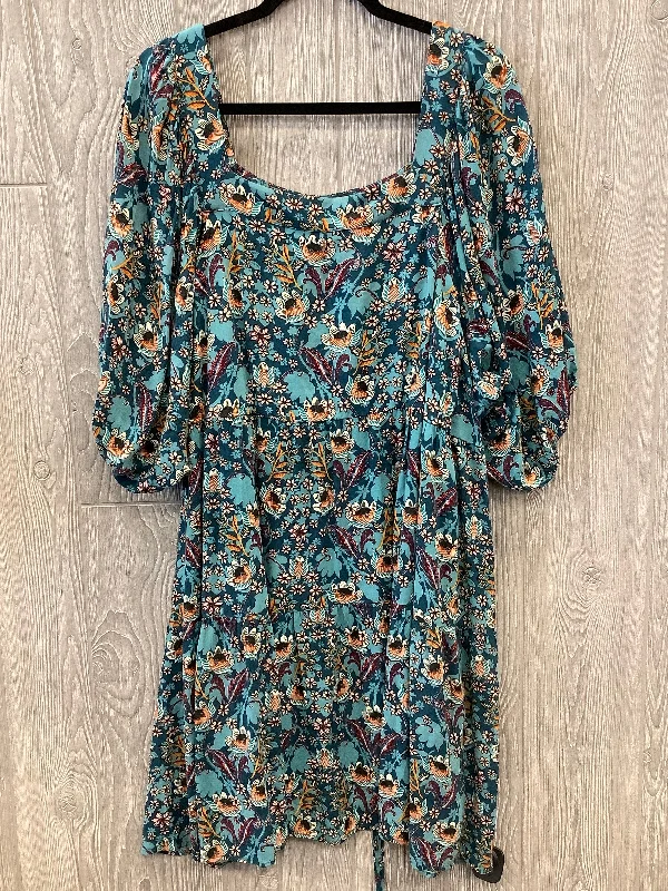 Dress Casual Midi By Maurices In Blue, Size: 3x