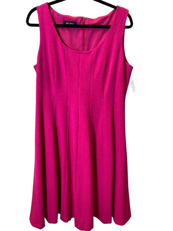 Dress Casual Midi By Nine West In Pink, Size: L