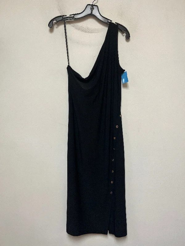 Dress Casual Midi By White House Black Market In Black, Size: M