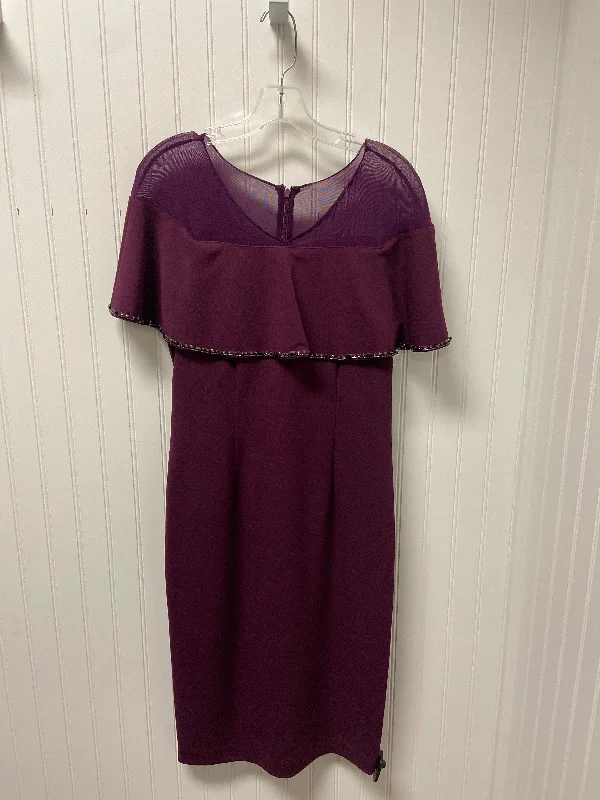 Dress Party Midi By Adrianna Papell In Purple, Size: M