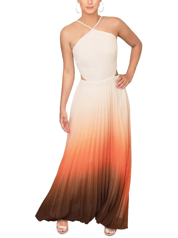 Lively Womens Pleated Long Evening Dress