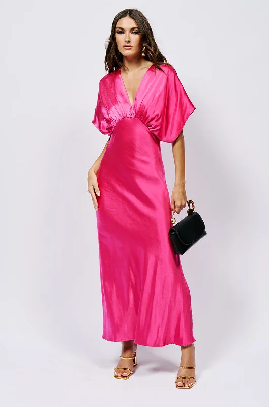 MAD IN LOVE SATIN MAXI DRESS