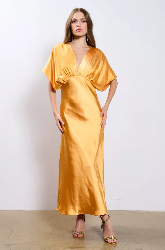 MAD IN LOVE SATIN MAXI DRESS