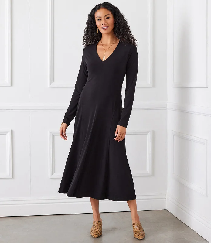 Petite Size Kate V-Neck Midi Travel Dress