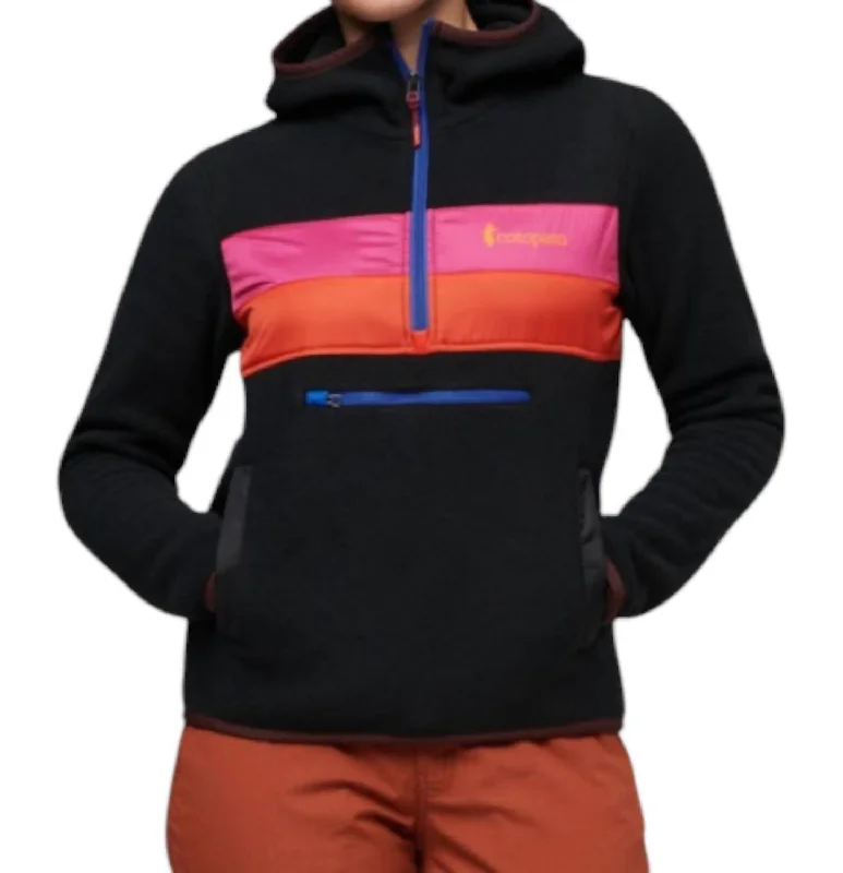 Teca Fleece Hooded Half-Zip Jacket In Road To Fame