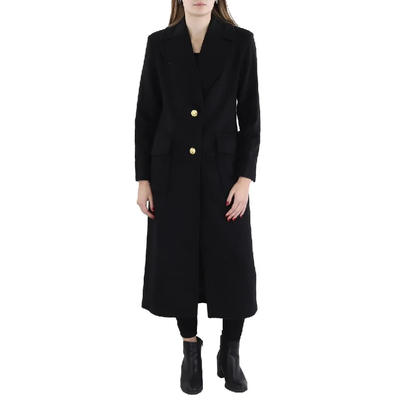 Womens Wool Blend Long Pea Coat