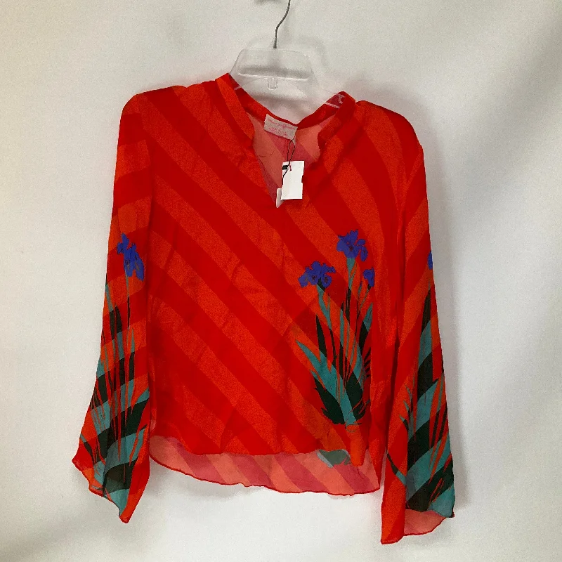 Top Long Sleeve By Cma In Orange, Size: M