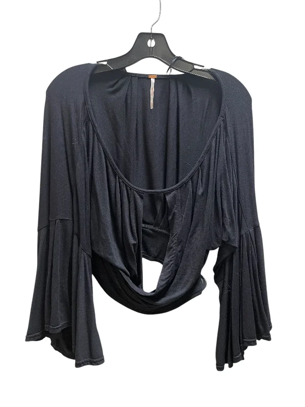 Top Long Sleeve By Free People In Black, Size: S