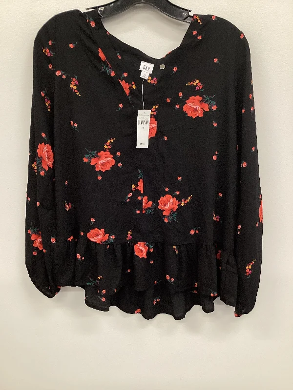 Top Long Sleeve By Gap In Black, Size: Xs