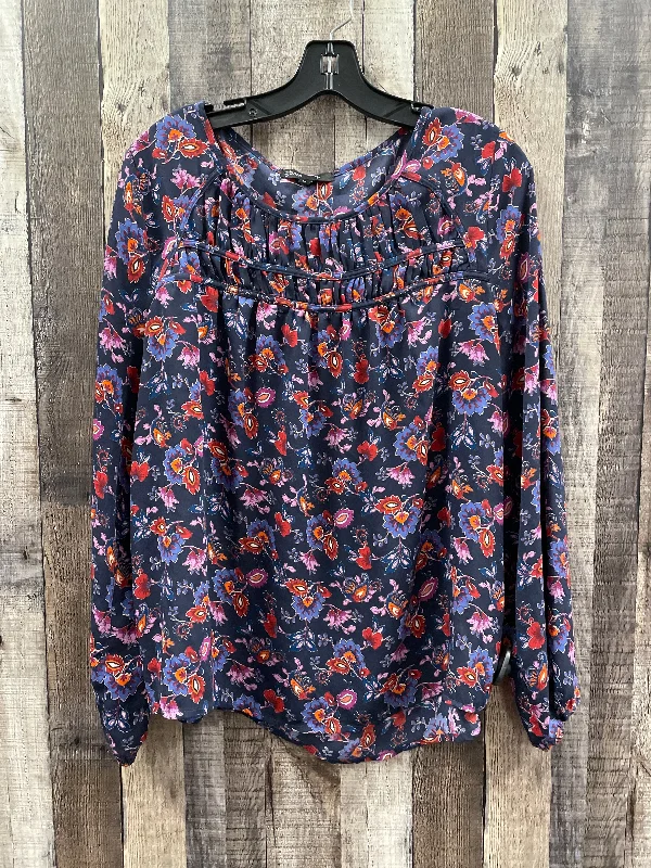 Top Long Sleeve By Gibson In Floral Print, Size: Xl