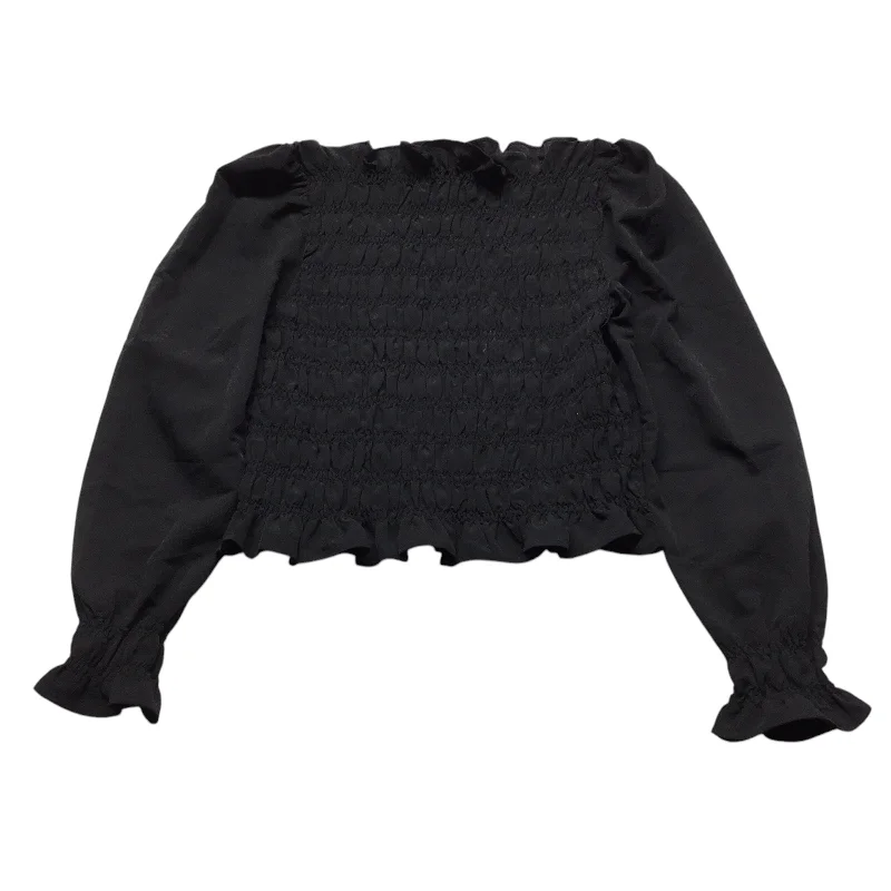 Top Long Sleeve By H&m In Black, Size: M