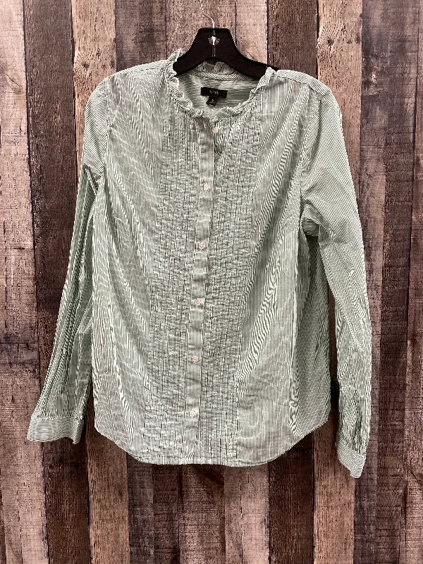 Top Long Sleeve By J. Crew In Green, Size: L