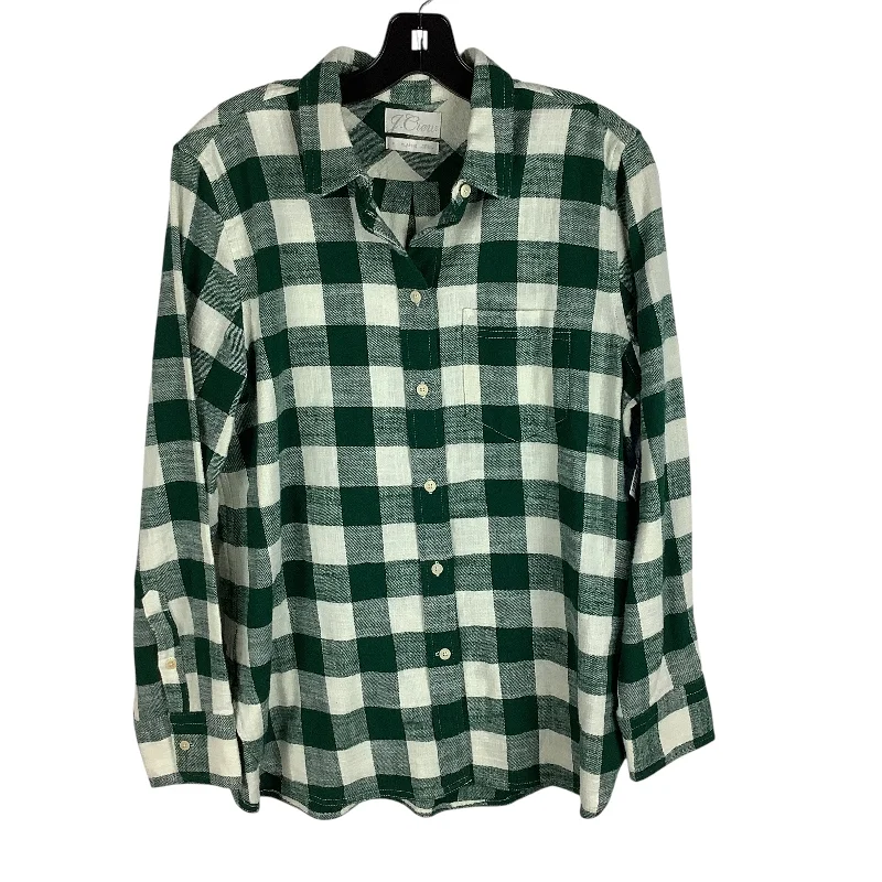 Top Long Sleeve By J. Crew In Green, Size: M (8)