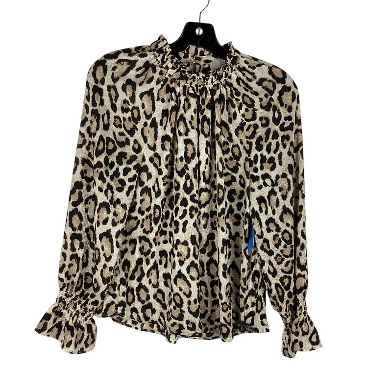 Top Long Sleeve By Loft In Animal Print, Size: S