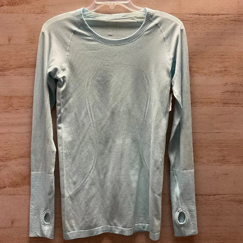 Top Long Sleeve By Lululemon In Blue, Size: S