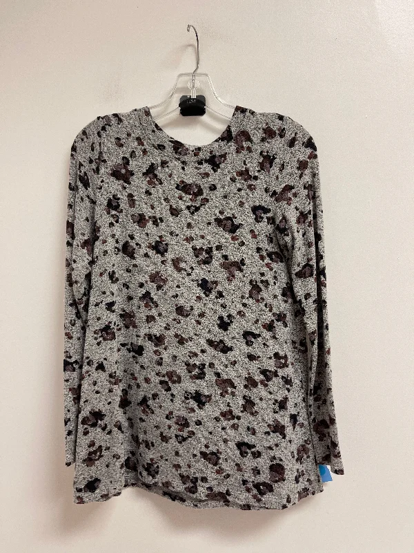 Top Long Sleeve By Nic + Zoe In Grey, Size: Xs