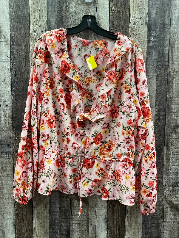 Top Long Sleeve By Old Navy In Floral Print, Size: 2x