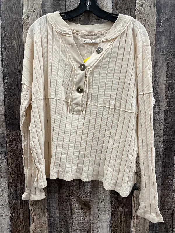 Top Long Sleeve By We The Free In Cream, Size: M