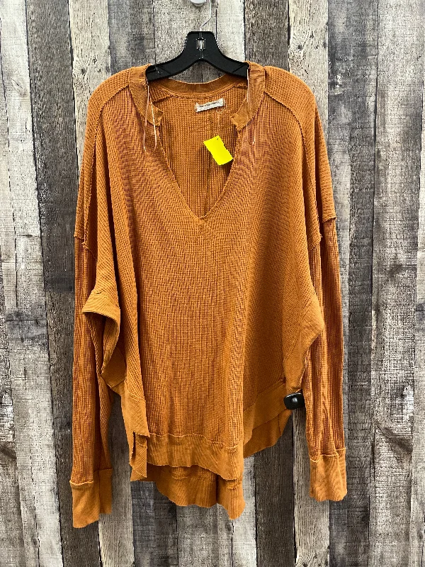 Top Long Sleeve By We The Free In Orange, Size: Xl